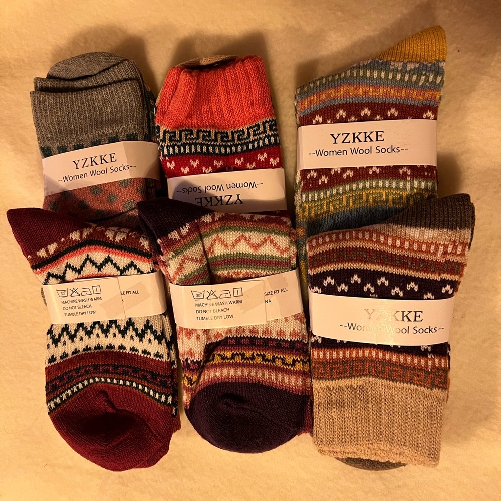5Pack Womens Vintage Winter Soft Warm